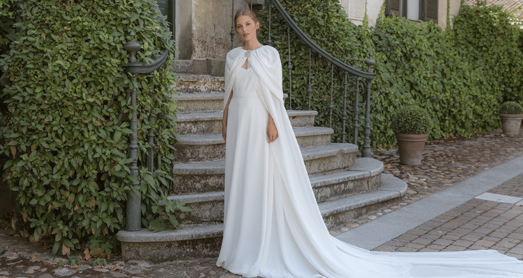 vestido de novia de invierno con detalles lujosos