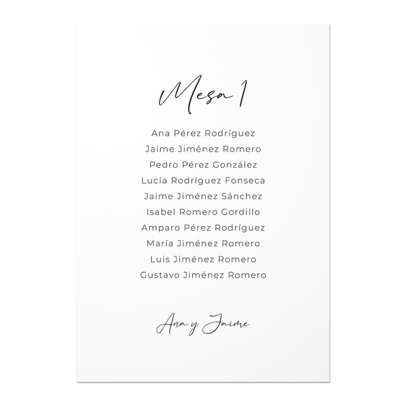 Informal - Seating plan