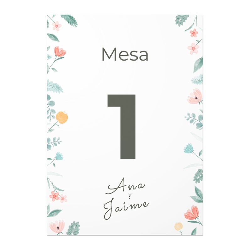 Primavera - Meseros para imprimir