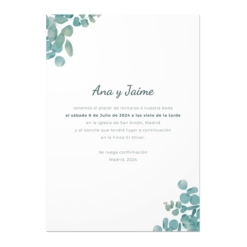Serenidad - Invitaciones para imprimir