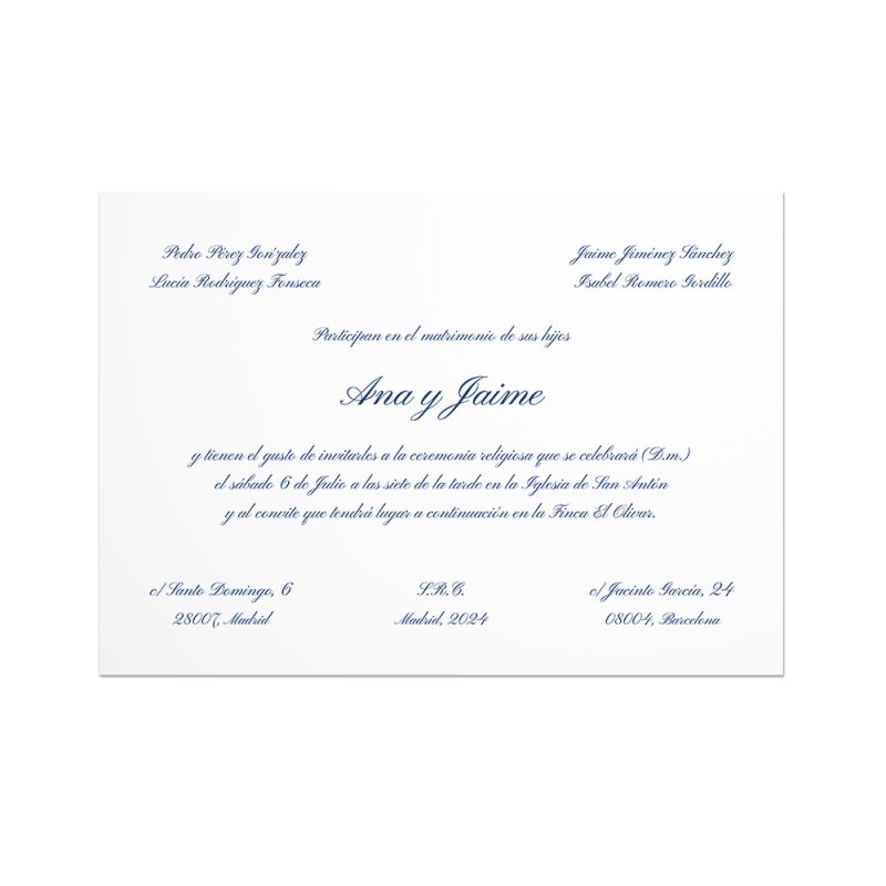 Tradicional - Invitaciones para imprimir